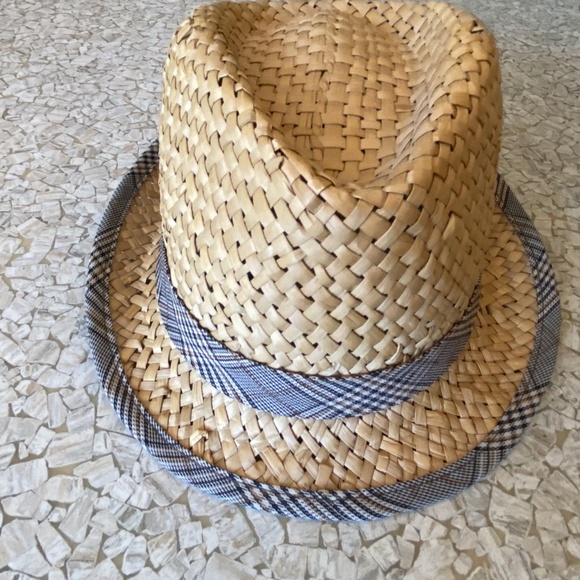 Straw Fedora Golf Hat Mens Womens Unisex Plaid - Picture 5 of 9